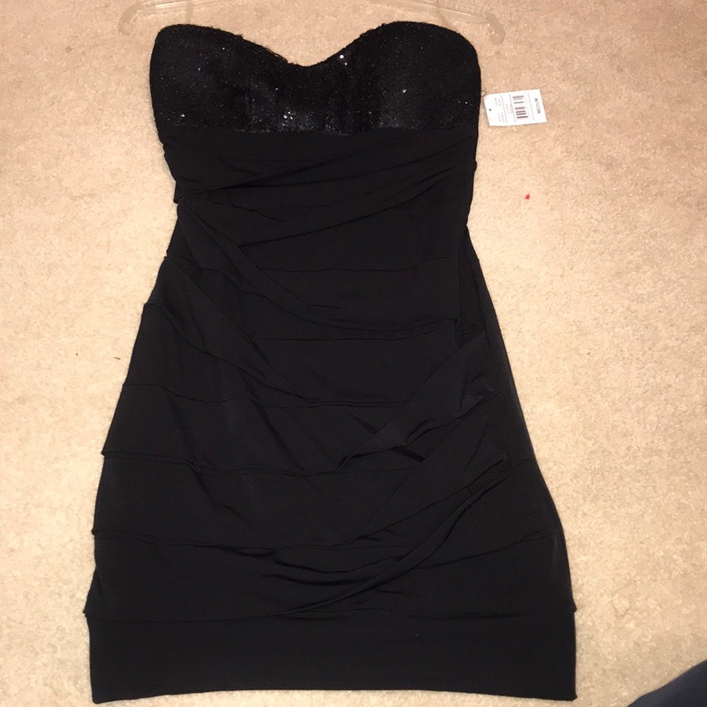 Black mini dress